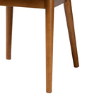 Baxton Studio Lavin Mid-Century "Walnut" Light Brown/Beige Faux Leather Dining Chair (Set of 2)