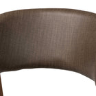 Baxton Studio Montreal Mid-Century Dark Walnut Wood Grey Faux Leather Dining Chairs (Set of 2)