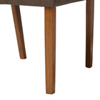 Baxton Studio Montreal Mid-Century Dark Walnut Wood Grey Faux Leather Dining Chairs (Set of 2)