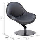 Zuo Poole Accent Chair Black