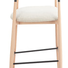 Zuo Equinox Barstool Oyster Gray & Natural