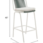 Zuo Luft Barstool (Set of 2) White & Green