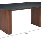 Zuo Lassig Dining Table Black & Walnut