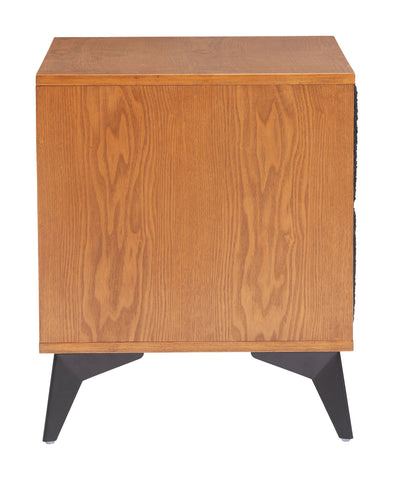 Zuo Zarif Nightstand Black & Walnut