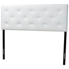 Baxton Studio Baltimore Modern and Contemporary King White Faux Leather Upholstered Headboard