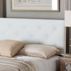 Baxton Studio Baltimore Modern and Contemporary King White Faux Leather Upholstered Headboard