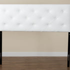 Baxton Studio Baltimore Modern and Contemporary King White Faux Leather Upholstered Headboard