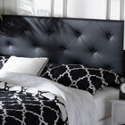 Baxton Studio Baltimore Modern and Contemporary King Black Faux Leather Upholstered Headboard
