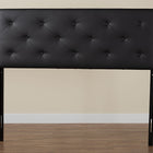 Baxton Studio Baltimore Modern and Contemporary King Black Faux Leather Upholstered Headboard