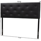 Baxton Studio Baltimore Modern and Contemporary King Black Faux Leather Upholstered Headboard