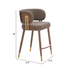 Zuo Brew Counter Stool Brown & Walnut