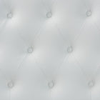 Baxton Studio Morris Modern and Contemporary Queen Size White Faux Leather Upholstered Button-tufted Scalloped Headboard