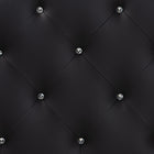 Baxton Studio Rita Modern and Contemporary Queen Size Black Faux Leather Upholstered Button-tufted Scalloped Headboard