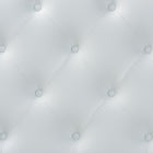 Baxton Studio Myra Modern and Contemporary Full Size White Faux Leather Upholstered Button-tufted Scalloped Headboard