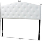 Baxton Studio Myra Modern and Contemporary Full Size White Faux Leather Upholstered Button-tufted Scalloped Headboard