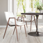 Zuo Desi Dining Chair (Set of 2) White & Walnut
