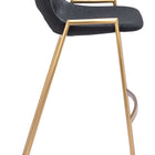 Zuo Desi Barstool (Set of 2) Black & Gold