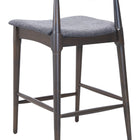 Zuo Tuzka Counter Stool (Set of 2) Gray & Espresso