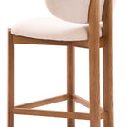 Zuo Rosetta Counter Stool (Set of 2) Beige & Walnut