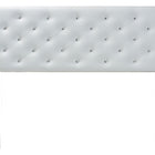 Baxton Studio Viviana Modern and Contemporary White Faux Leather Upholstered Button-tufted Queen Size Headboard