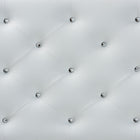 Baxton Studio Viviana Modern and Contemporary White Faux Leather Upholstered Button-tufted Queen Size Headboard