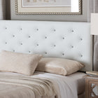 Baxton Studio Viviana Modern and Contemporary White Faux Leather Upholstered Button-tufted Full Size Headboard