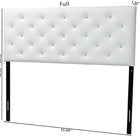 Baxton Studio Viviana Modern and Contemporary White Faux Leather Upholstered Button-tufted Queen Size Headboard