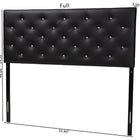 Baxton Studio Viviana Modern and Contemporary Black Faux Leather Upholstered Button-tufted Queen Size Headboard