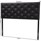 Baxton Studio Viviana Modern and Contemporary Black Faux Leather Upholstered Button-tufted Queen Size Headboard