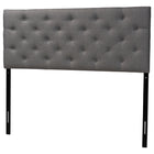 Baxton Studio Viviana Modern and Contemporary Grey Fabric Upholstered Button-tufted Full Size Headboard