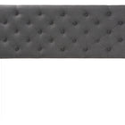 Baxton Studio Viviana Modern and Contemporary Grey Fabric Upholstered Button-tufted Full Size Headboard