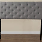 Baxton Studio Viviana Modern and Contemporary Grey Fabric Upholstered Button-tufted Queen Size Headboard
