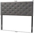 Baxton Studio Viviana Modern and Contemporary Grey Fabric Upholstered Button-tufted Full Size Headboard