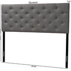 Baxton Studio Viviana Modern and Contemporary Grey Fabric Upholstered Button-tufted Full Size Headboard