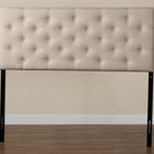Baxton Studio Viviana Modern and Contemporary Light Beige Fabric Upholstered Button-tufted Queen Size Headboard