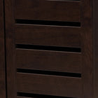 Baxton Studio Adalwin Modern and Contemporary 3-Door Dark Brown Wooden Entryway Shoes Storage Cabinet