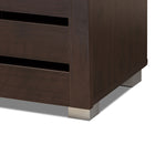 Baxton Studio Adalwin Modern and Contemporary 3-Door Dark Brown Wooden Entryway Shoes Storage Cabinet