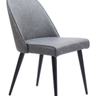 Zuo Silloth Armless Dining Chair (Set of 2) Gray