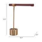 Zuo Kippy Table Lamp Brown & Brass