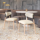 Zuo Equinox Armless Dining Chair (Set of 2) Oyster Gray & Natural