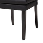 Baxton Studio Dylin Modern and Contemporary Black Faux Leather Button-Tufted Nail heads Trim Dining Chair (Set of 2)