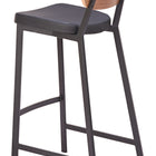 Zuo Ardenne Barstool (Set of 2) Black & Brown