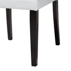 Baxton Studio Dylin Modern and Contemporary White Faux Leather Button-Tufted Nail heads Trim Dining Chair (Set of 2)