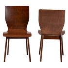 Baxton Studio Elsa Mid-century Modern Scandinavian Style Dark Walnut Bent Wood Dining Chair (Set of 2)