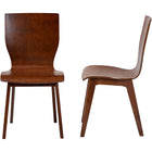 Baxton Studio Elsa Mid-century Modern Scandinavian Style Dark Walnut Bent Wood Dining Chair (Set of 2)