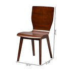 Baxton Studio Elsa Mid-century Modern Scandinavian Style Dark Walnut Bent Wood Dining Chair (Set of 2)