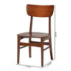 Baxton Studio Netherlands Mid-century Modern Scandinavian Style Dark Walnut Bent Wood Dining Side Chair (Set of 2)