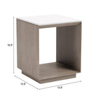 Zuo Tidecrest Side Table White