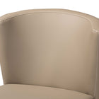 Baxton Studio Olivia Mid-century Modern Scandinavian Style Dark Walnut Wood Grey Faux Leather Pub Stool (Set of 2)