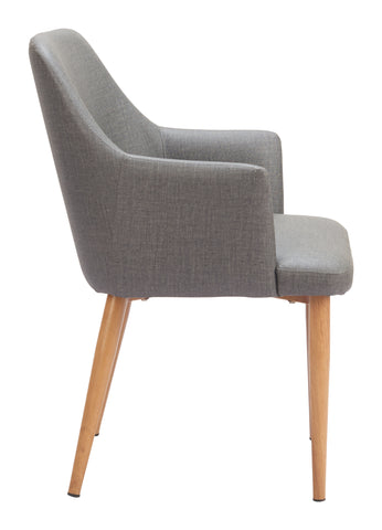 Zuo Wisom Dining Chair (Set of 2) Gray